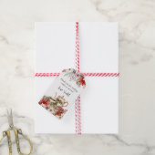 Kerst Bloemrijke Afternoon Tea Party Bedankt Cadeaulabel (Met Touw)