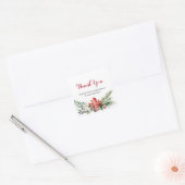 Kerst Bloemstuk Koppel Shower Bedankt Sticker (Envelop)