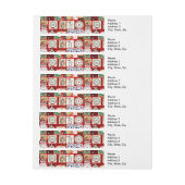 Kerst blok illustratie vierkanten adreslabel wikkel (Vel)