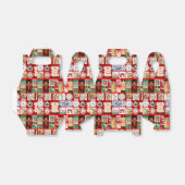 Kerst blok illustratie vierkanten bedankdoosjes (Uitgevouwen)