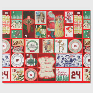 Kerst blok illustratie vierkanten cadeaupapier