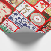 Kerst blok illustratie vierkanten cadeaupapier (Hoek)