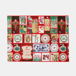 Kerst blok illustratie vierkanten deurmat