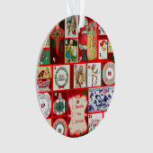 Kerst blok illustratie vierkanten ornament (voorkant)