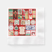 Kerst blok illustratie vierkanten servet (Voorkant)