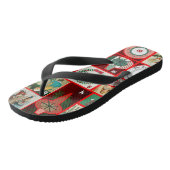 Kerst blok illustratie vierkanten teenslippers (Schuin)