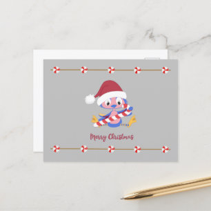 Kerst Bluebird Candy Cane  Tekst Feestdagenkaart