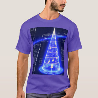 Kerst Blueprint Kerstboom Blueprint cadeau T-shirt