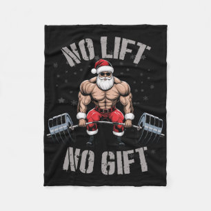 Kerst Bodybuilding Bodybuilder - Santa Weight Fleece Deken