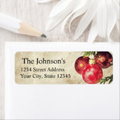 Kerst bollen retour adreslabels etiket (Insitu)