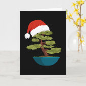 Kerst Bonsai Boom Cadeau Kaart (Gele Bloem)