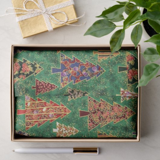 Kerst boom patroon weefsel papier (Geschenk)