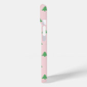 Kerst Bord Roze en Groene Bomen Patroon Case-Mate iPhone Case (Achterkant / Links)