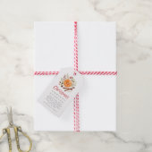 Kerst Borrelende Potpourri Cadeaulabel (Met Touw)