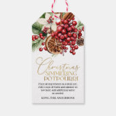 Kerst Borrelende Potpourri Vakantie Cadeaulabel (Achterkant)