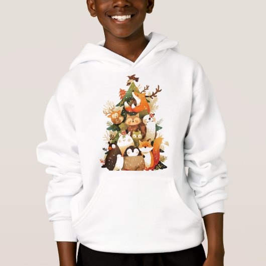 Kerst Bos Dieren Drum Party (Voorkant)