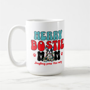 Kerst Boston Terrier Hond Mam Koffiemok