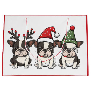 Kerst Boston Terrier Honden Groot Cadeauzakje