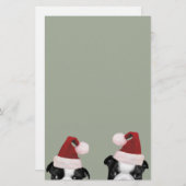 Kerst Boston Terriers Briefpapier (Voorkant / Achterkant)