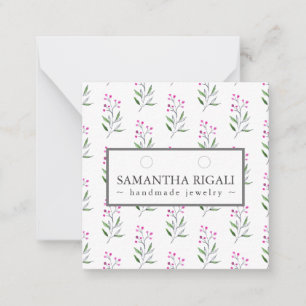 Kerst Botanicals Ketting Oorbellen Display Notitiekaartje