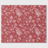 Kerst botanisch cadeaupapier (Vlak)