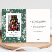 Kerst botanisch feestdagenkaart