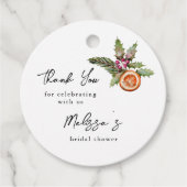 Kerst Botanische Bruidsontvangst Bedankjes Labels (Voorkant)