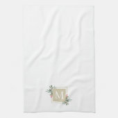 Kerst Botanische Monogram Theedoek (Verticaal)