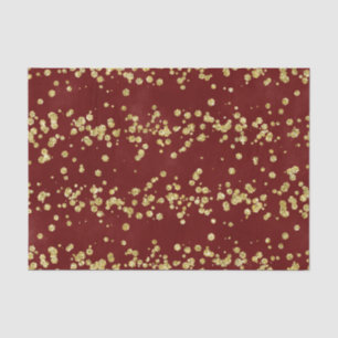 Kerst Bourgondië en Faux Gold Glitter Vakantie Tissuepapier