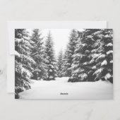 Kerst Bourgondisch bos winter elegant script Feestdagenkaart (Achterkant)