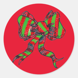 Kerst Bow Stickers