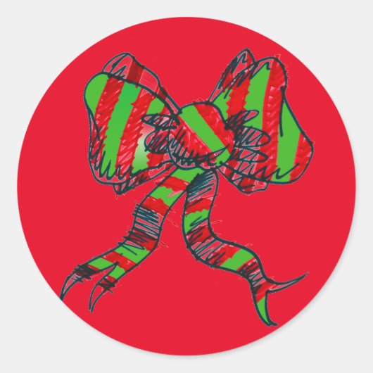 Kerst Bow Stickers (Voorkant)