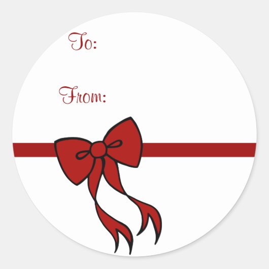 Kerst Bow Stickers (Voorkant)