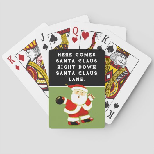 Kerst Bowling Pokerkaarten (Achterkant)