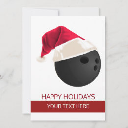Kerst bowlingbal Sinterklaashoed kerstkaarten Feestdagenkaart