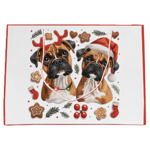 Kerst Boxer Dogs Groot Cadeauzakje