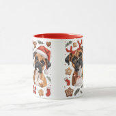Kerst Boxer Dogs Mok (Midden)