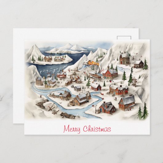 kerst briefkaart (Voorkant / Achterkant)