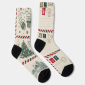 Kerst  Briefkaart Custom Crew Sock Sokken (Rechts)
