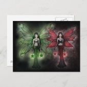 Kerst Briefkaart Fairy Sisters (Voorkant / Achterkant)