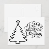 Kerst Briefkaart - kleur en verzenden (Voorkant / Achterkant)