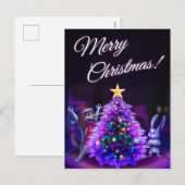 Kerst Briefkaart met leuke beesten (Voorkant / Achterkant)