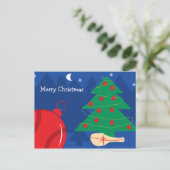 Kerst briefkaart voor tennissers (Staand voorkant)