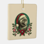 Kerst Brits kort haar kat keramisch Ornament (Rechts)