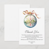 Kerst Bruidsfeestje Bedankkaart (Voorkant / Achterkant)