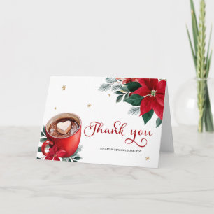 Kerst Bruiloft Bridal Shower Bedankt Kaart