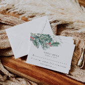 Kerst bruiloft briefpapier | Vakantie bruiloft RSVP Kaartje