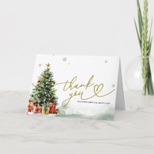 Kerst Bruiloft Bruidsfeest Dankkaart Kaart