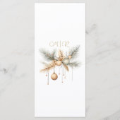 Kerst bruiloft Elegante Winter bruiloft Menu (Achterkant)