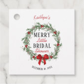 Kerst Bruiloft Feest Met Kerstsfeer Bedankjes Labels (Voorkant)